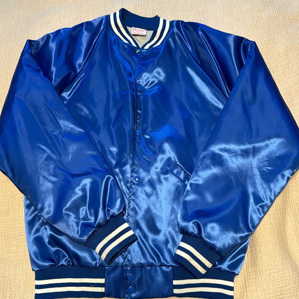 Vintage Cardinal Royal Blue varsity bomber jacket size - Large
